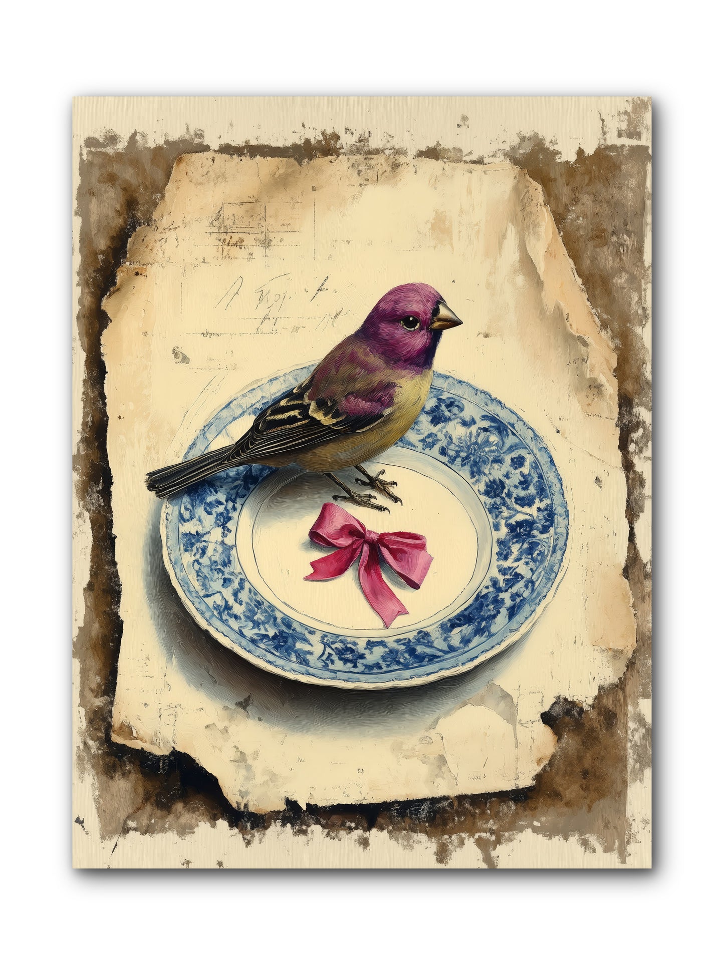 Lavender Perch -- Wrapped Canvas 9x12