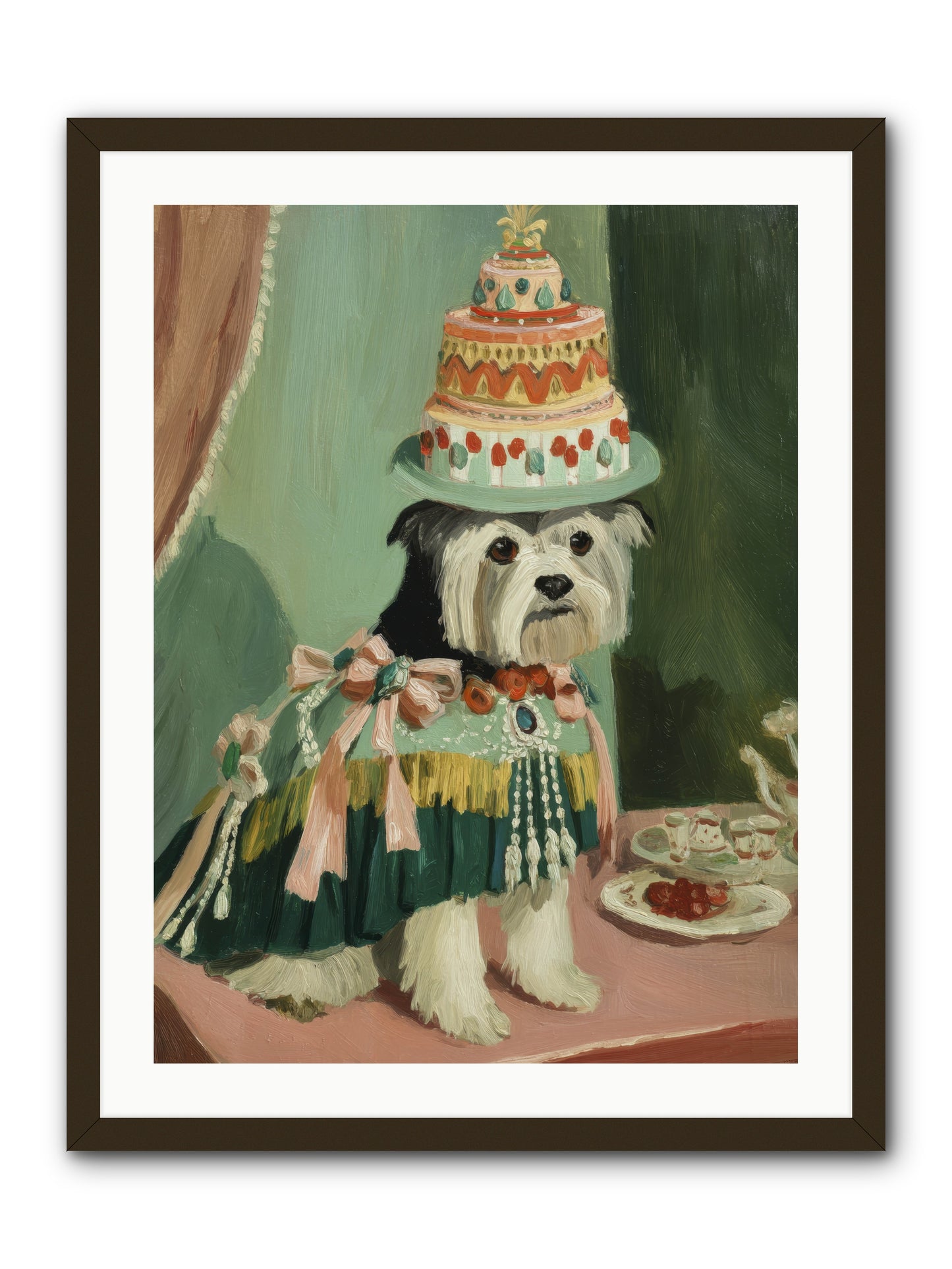 Lavender Teatime -- Framed Print - Black 24x32