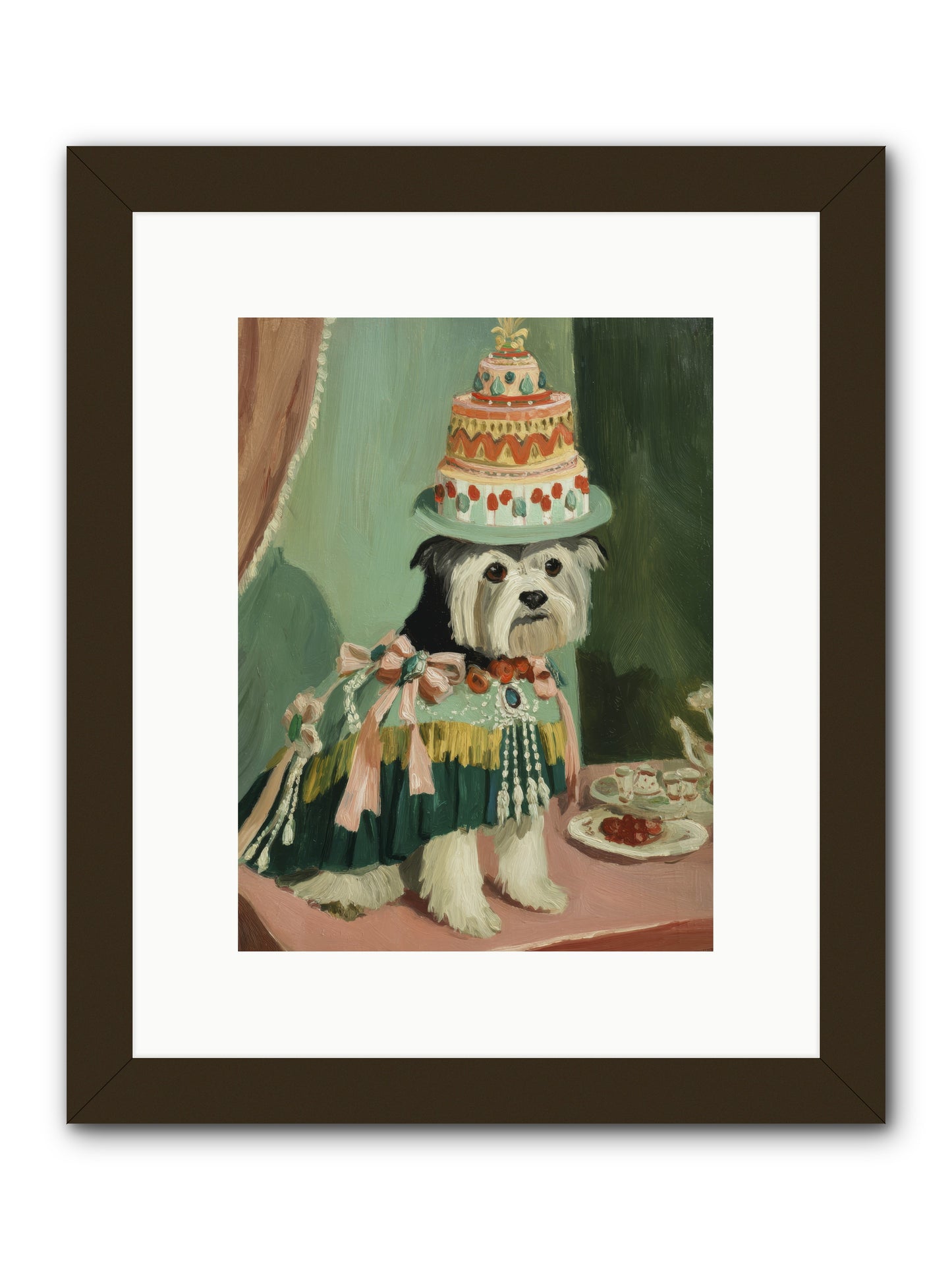 Lavender Teatime -- Framed Print - Black 9x12