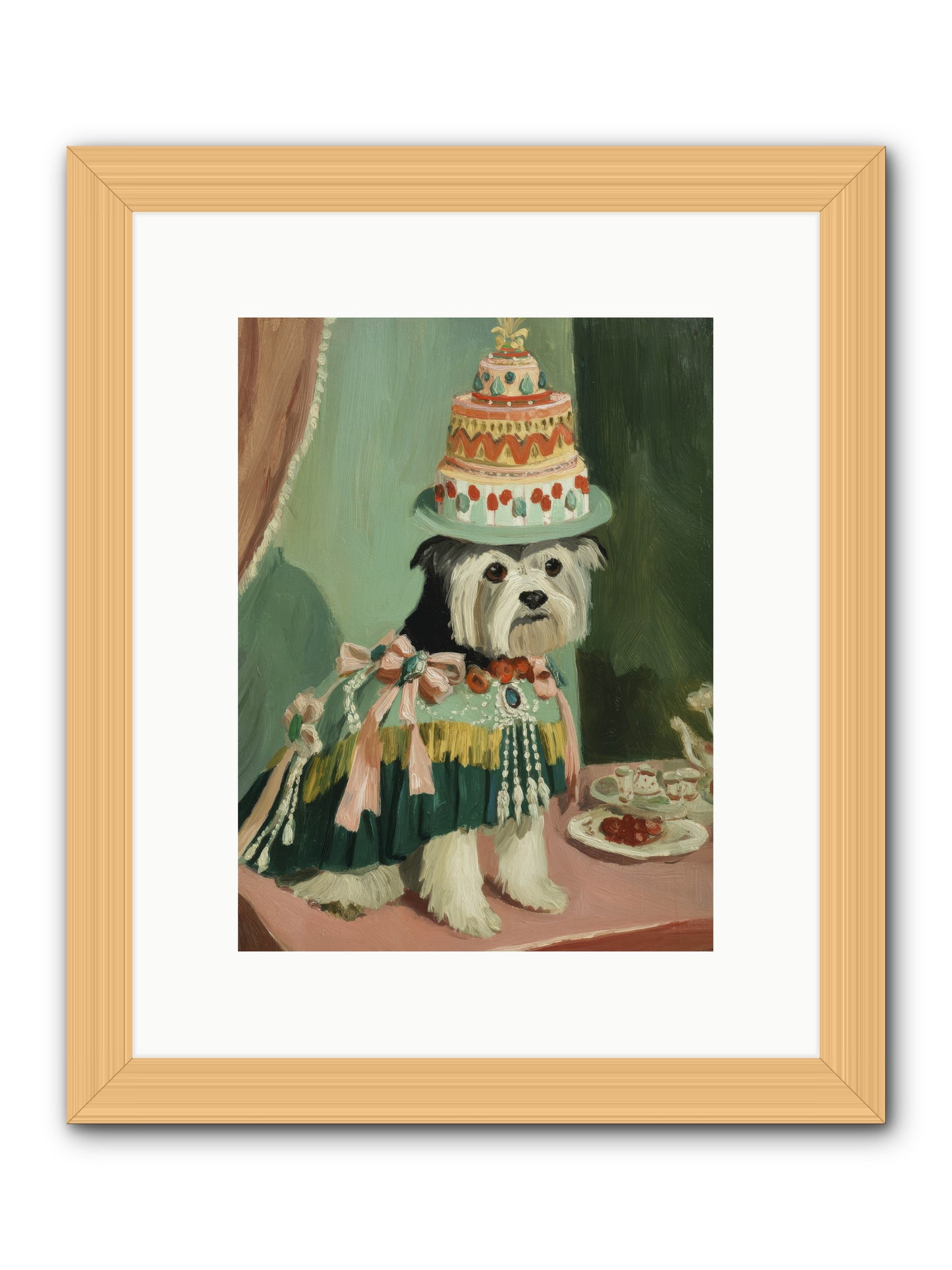 Lavender Teatime -- Framed Print - Natural 9x12