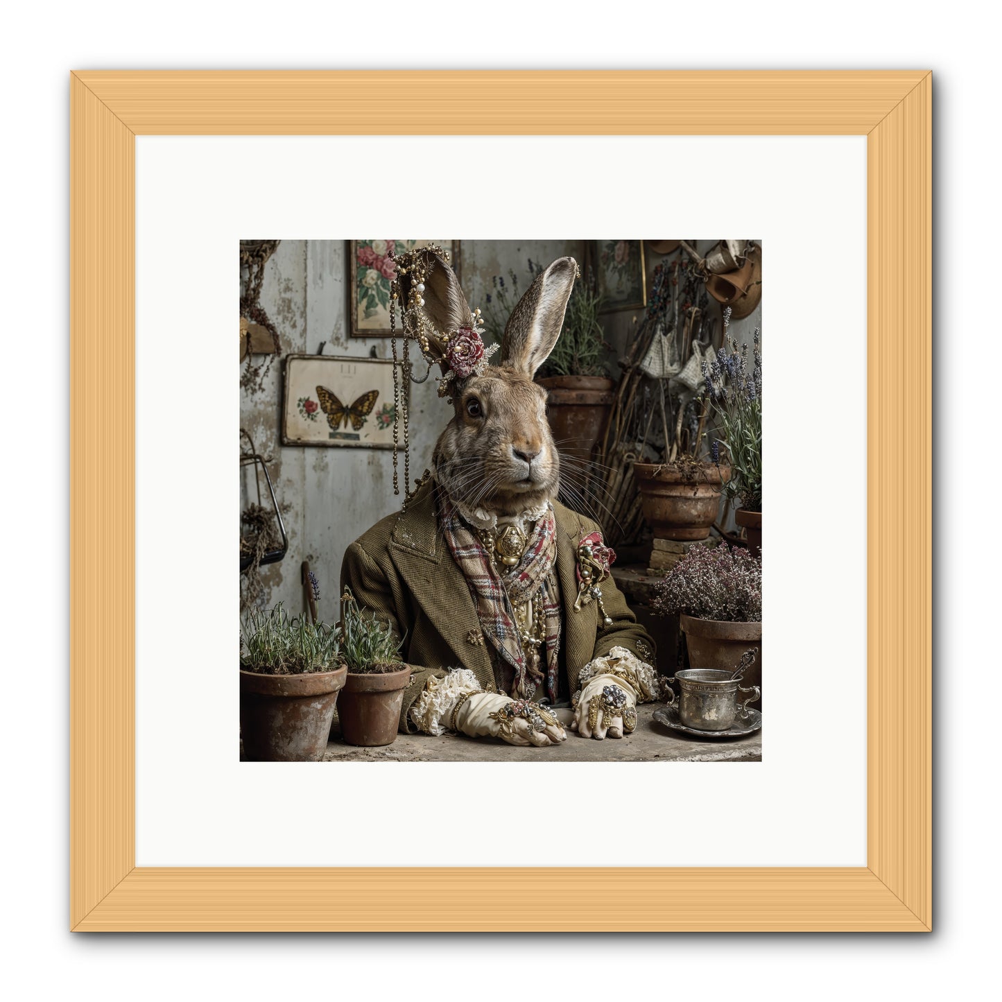 Lavender Weather -- Framed Print - Natural 10x10