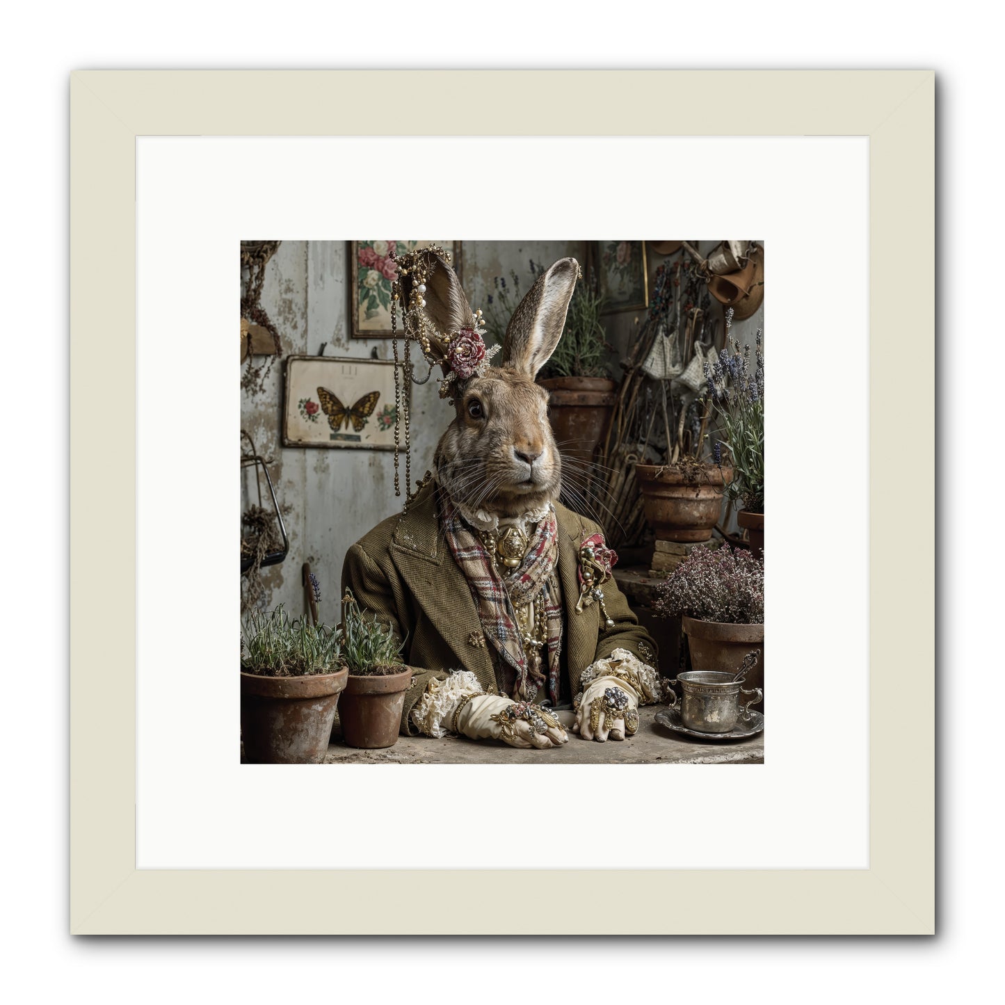 Lavender Weather -- Framed Print - White 10x10