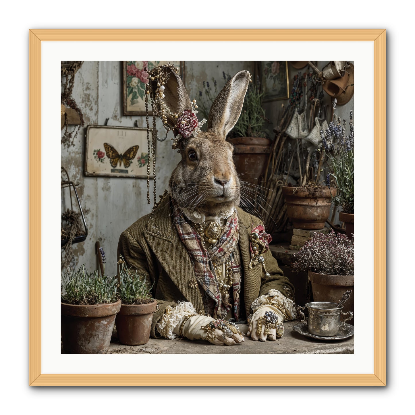 Lavender Weather -- Framed Print - Natural 30x30
