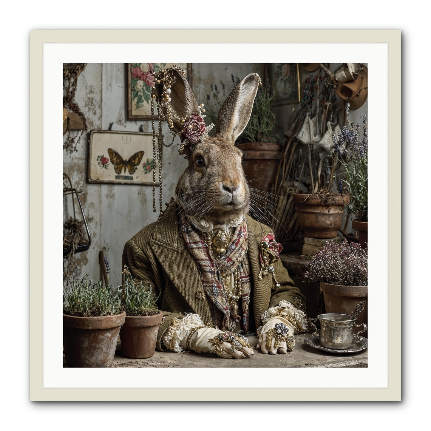 Lavender Weather -- Framed Print - White 30x30