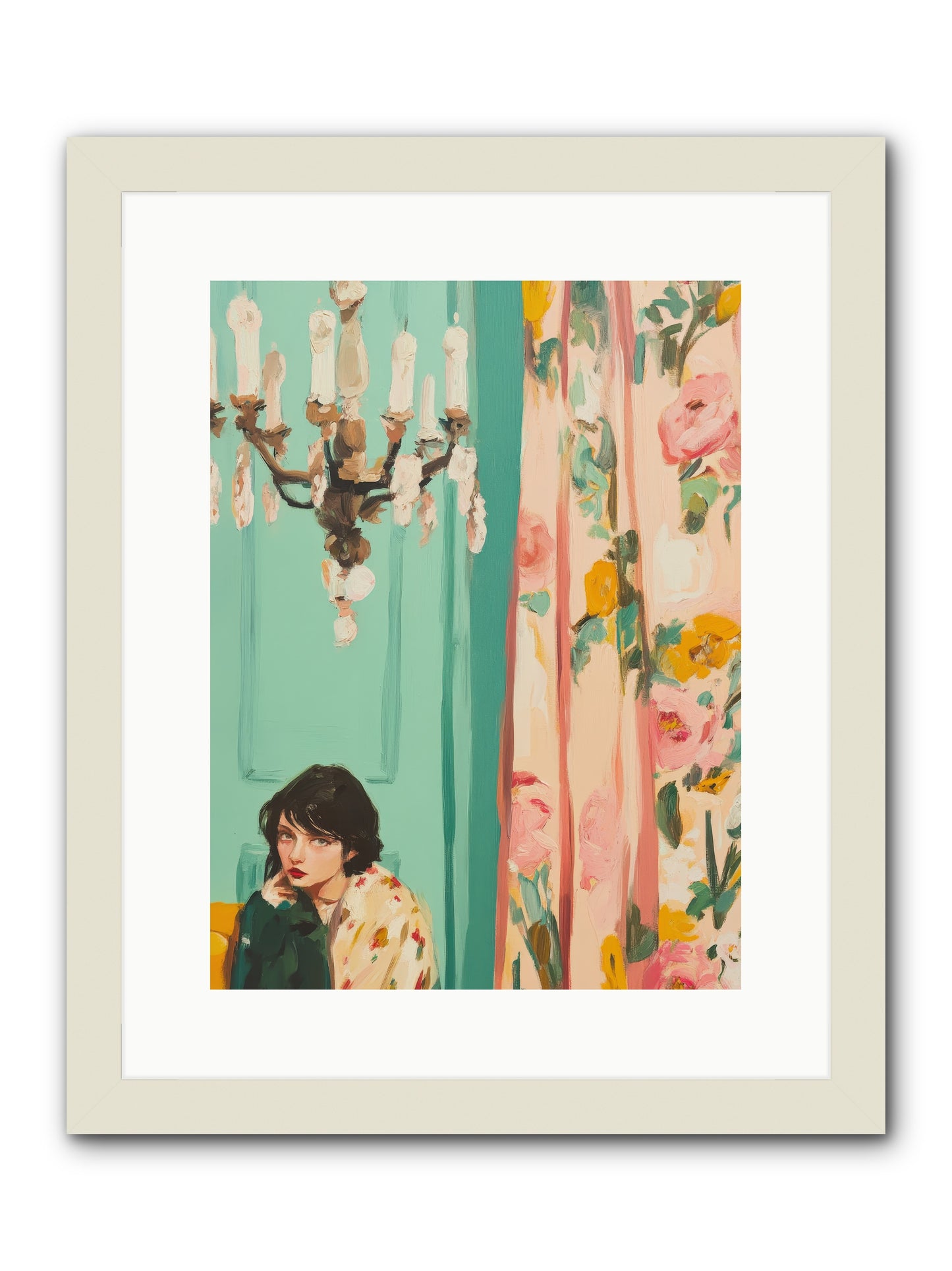Lavinia Honeysuckle No.1-REZ -- Framed Print - White 12x16