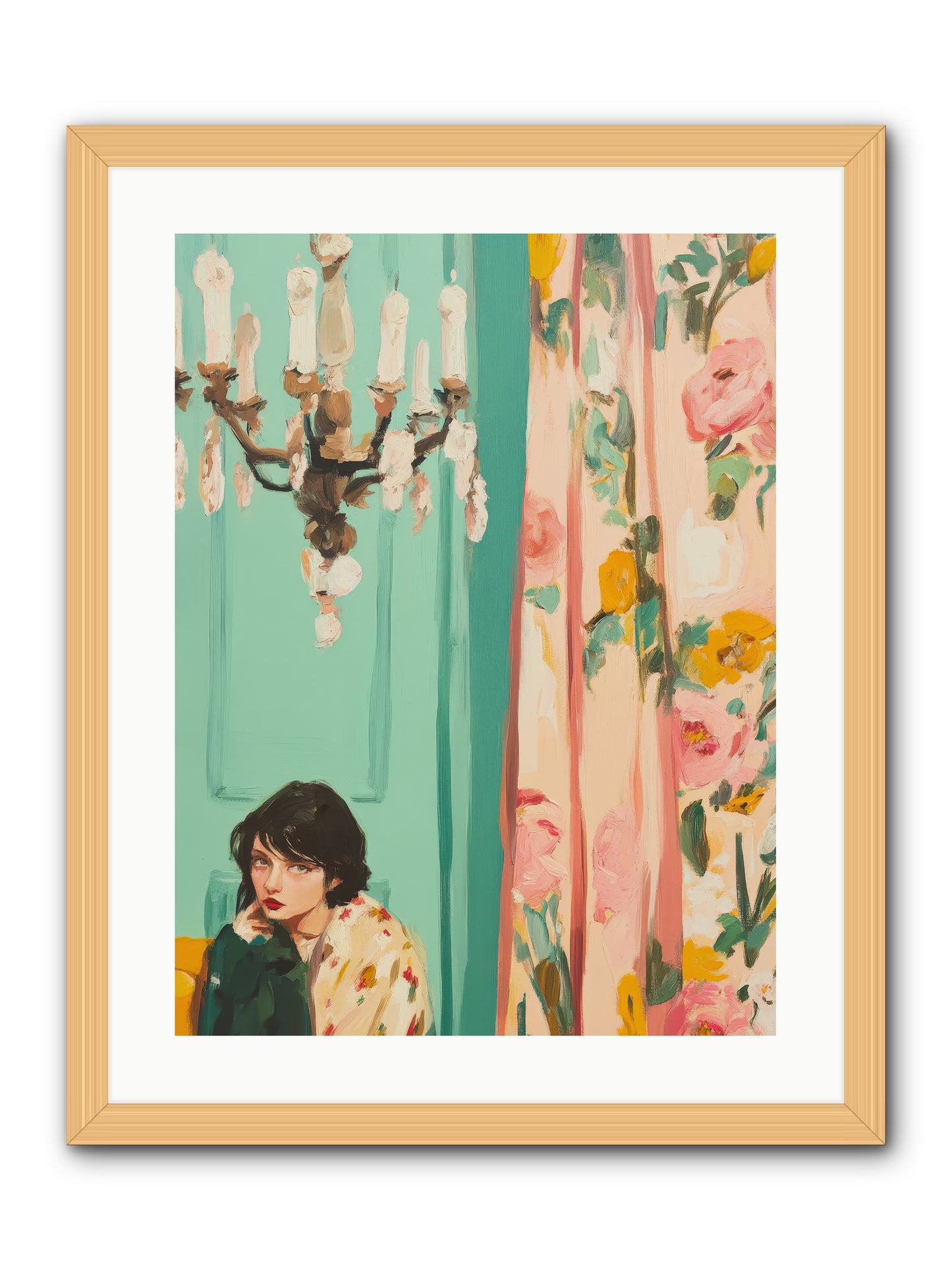 Lavinia Honeysuckle No.1-REZ -- Framed Print - Natural 18x24
