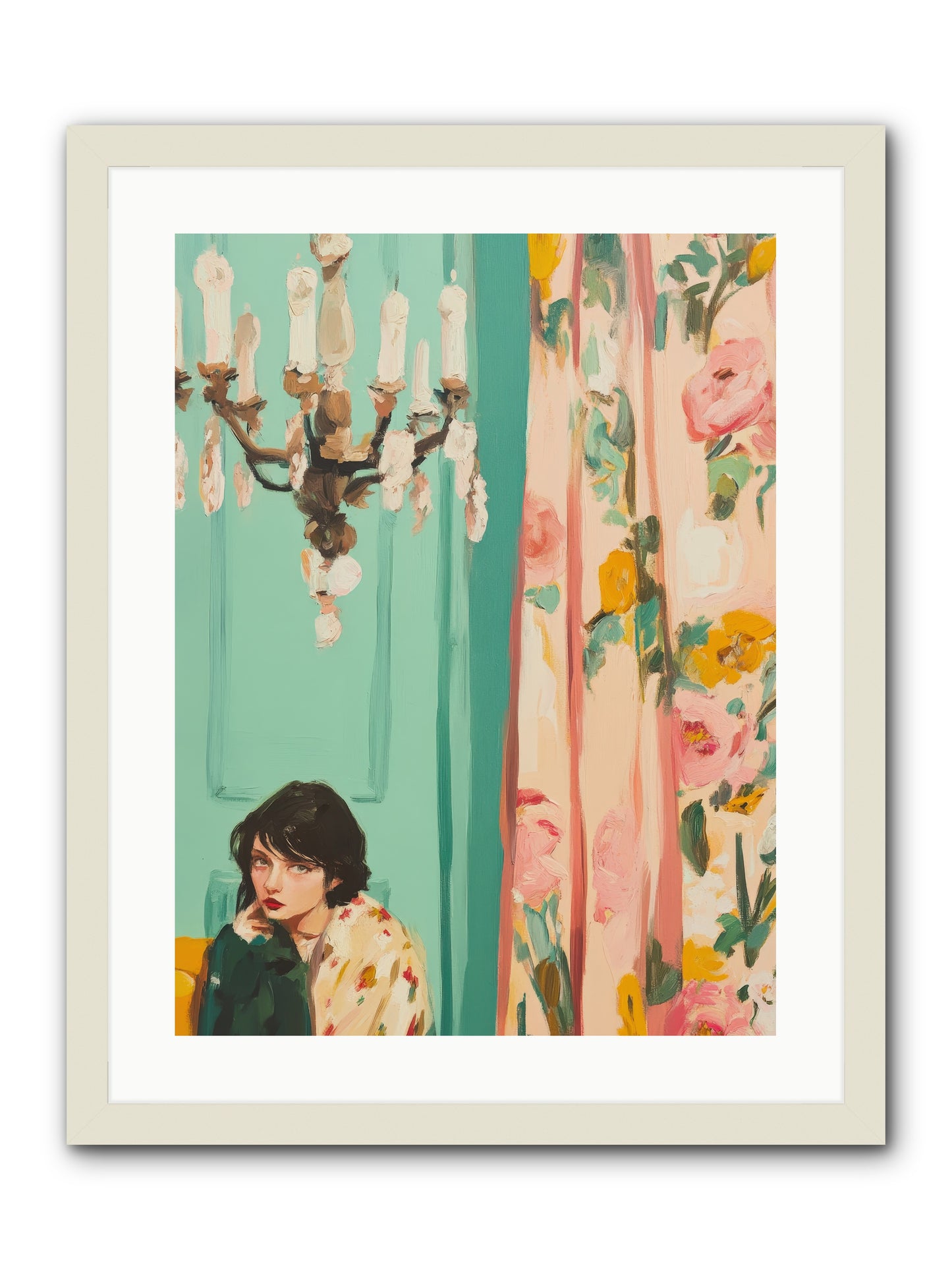 Lavinia Honeysuckle No.1-REZ -- Framed Print - White 18x24