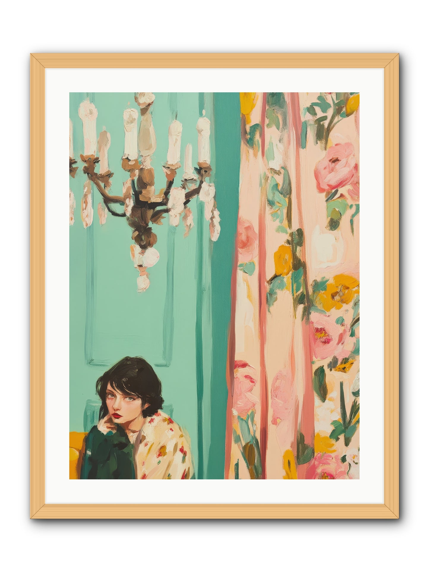 Lavinia Honeysuckle No.1-REZ -- Framed Print - Natural 24x32