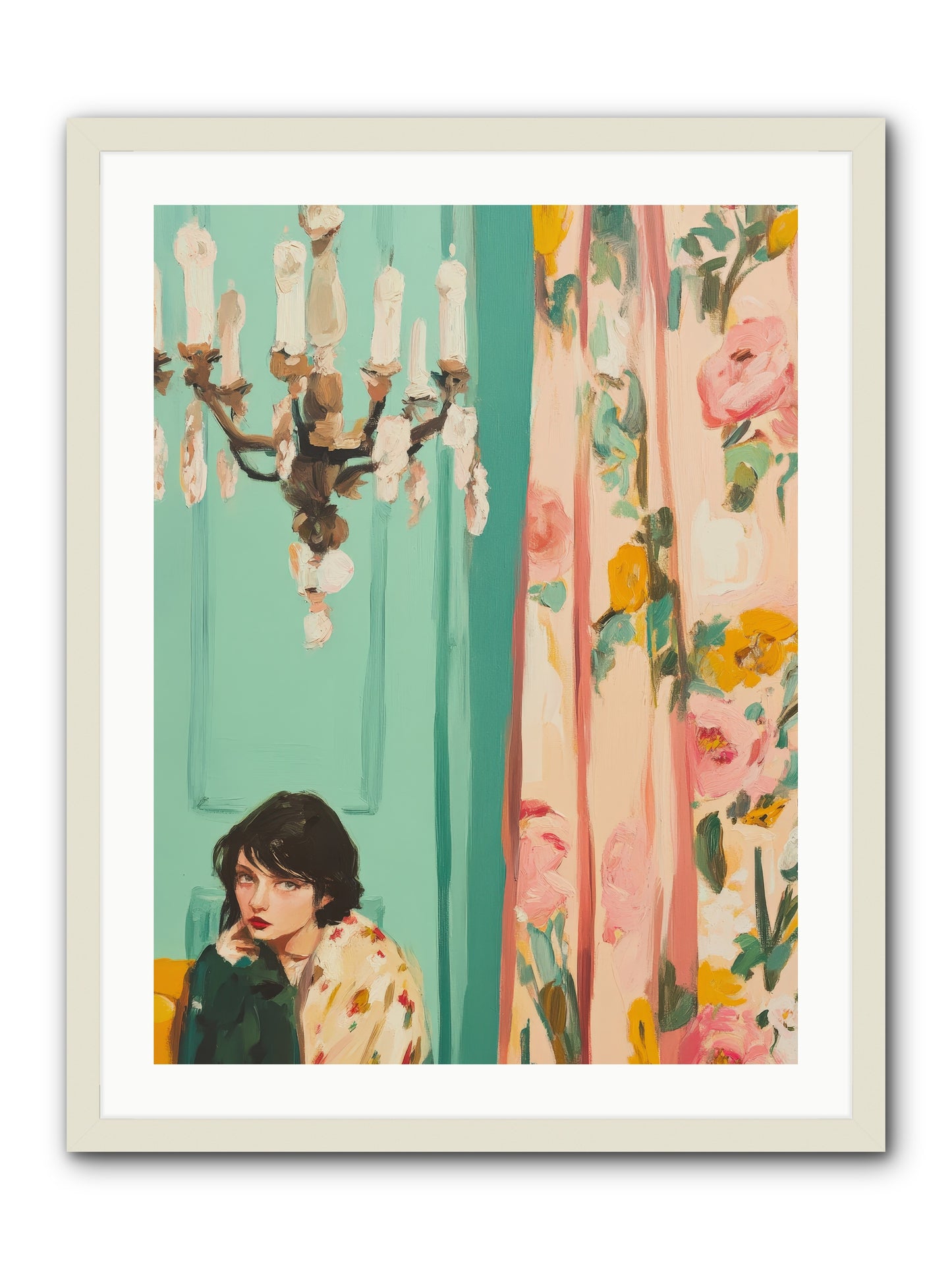 Lavinia Honeysuckle No.1-REZ -- Framed Print - White 24x32