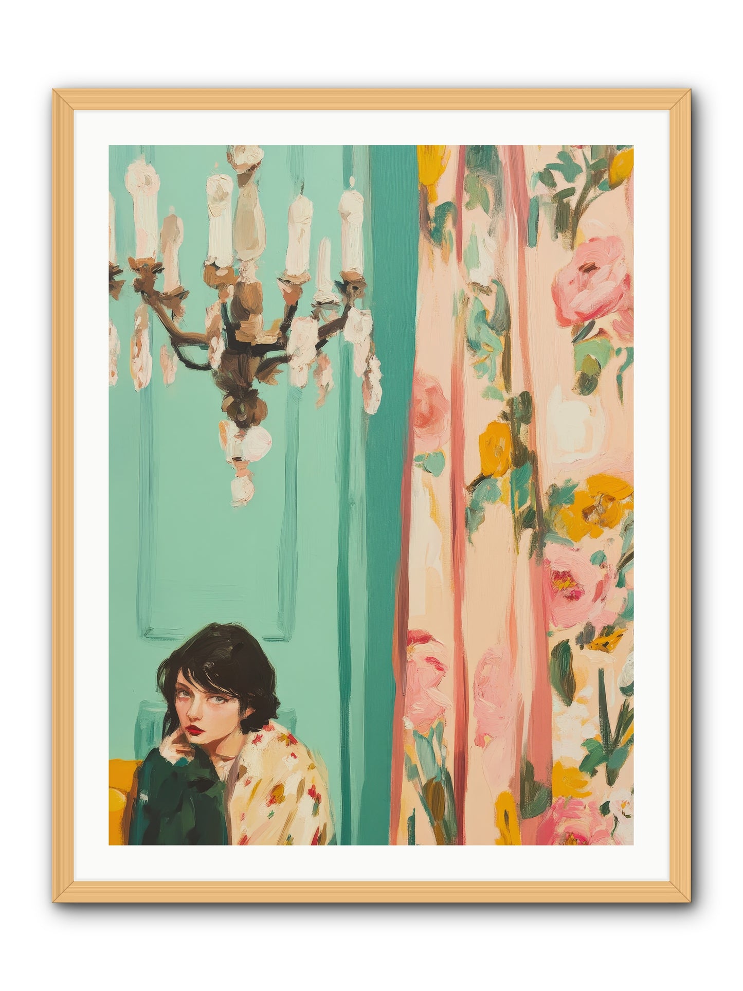 Lavinia Honeysuckle No.1-REZ -- Framed Print - Natural 30x40