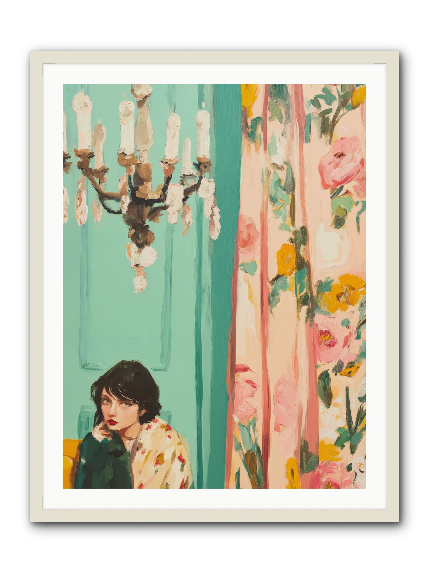 Lavinia Honeysuckle No.1-REZ -- Framed Print - White 30x40