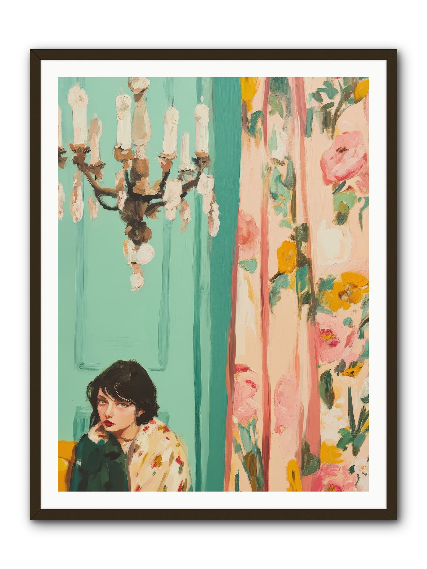 Lavinia Honeysuckle No.1-REZ -- Framed Print - Black 36x48