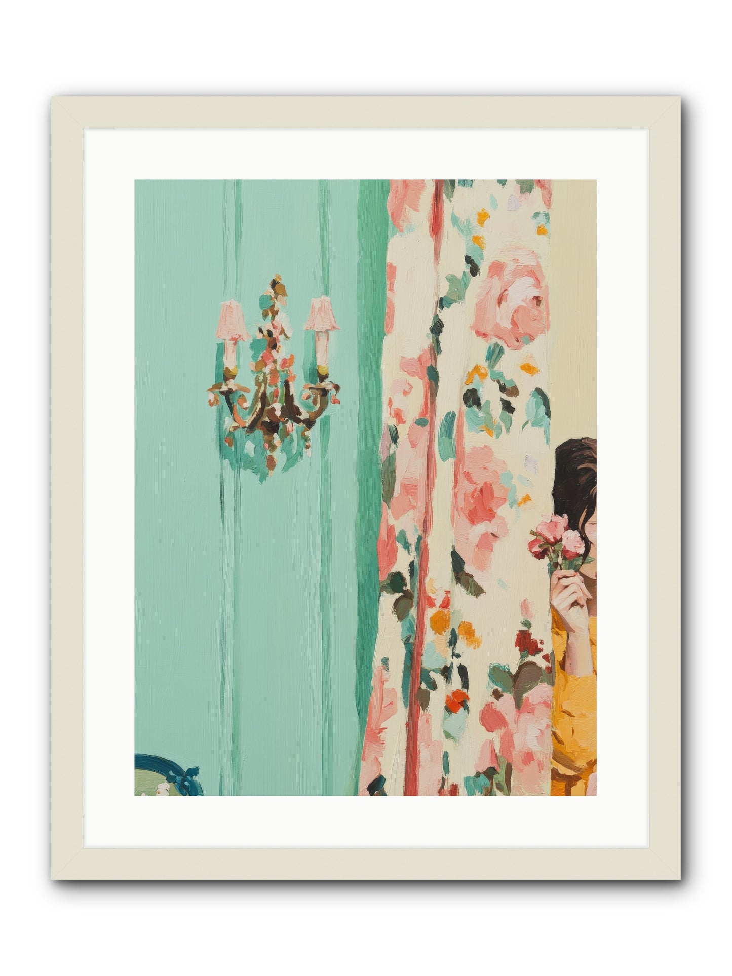 Lavinia Honeysuckle No.2-REZ -- Framed Print - White 18x24