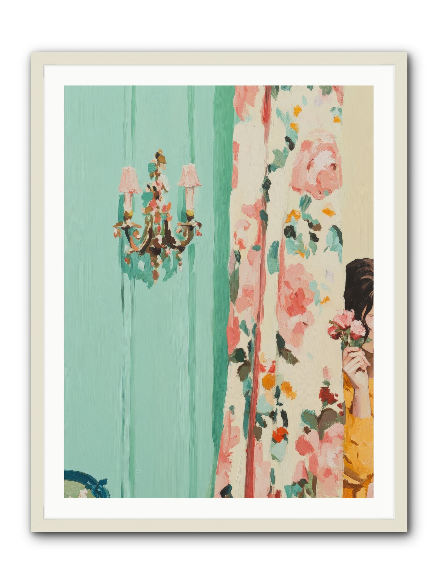 Lavinia Honeysuckle No.2-REZ -- Framed Print - White 30x40