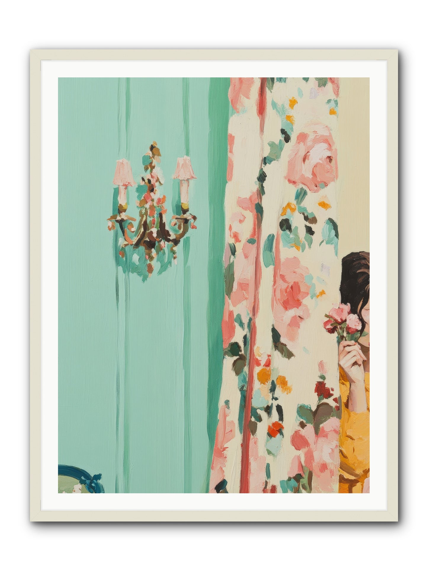 Lavinia Honeysuckle No.2-REZ -- Framed Print - White 36x48