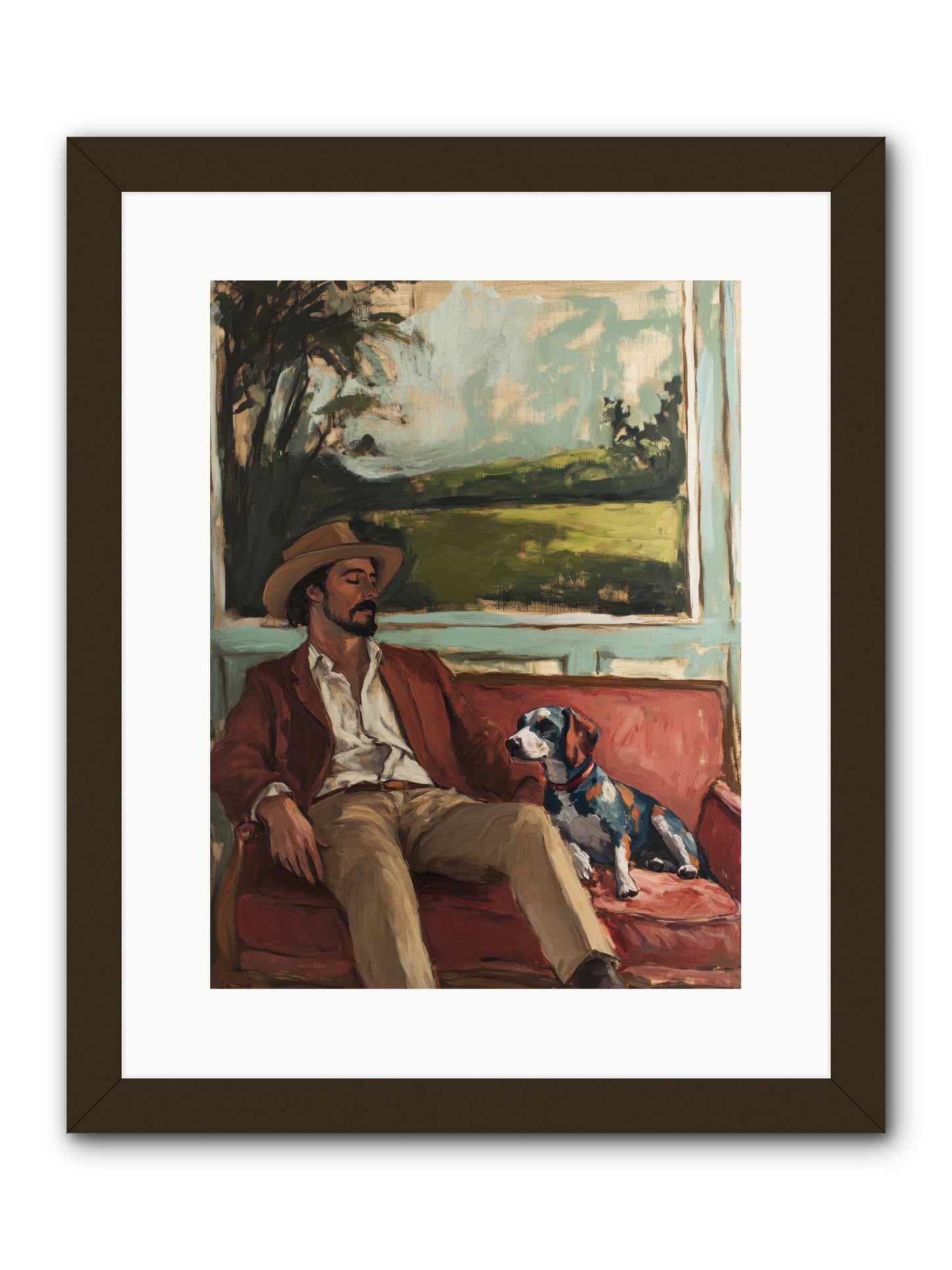 Lazy Day Contentment -- Framed Print - Black 12x16