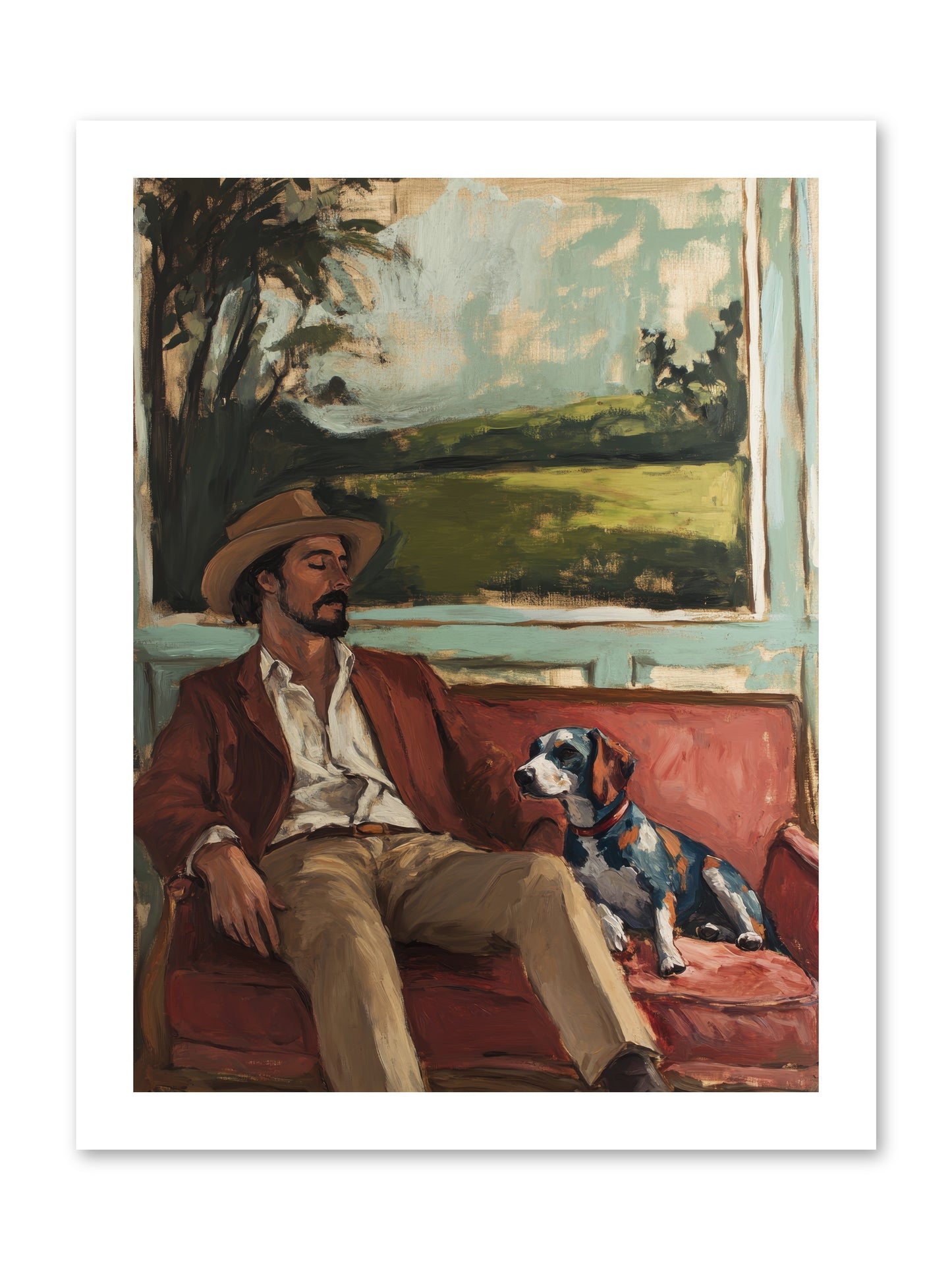 Lazy Day Contentment -- Paper Print 12x16