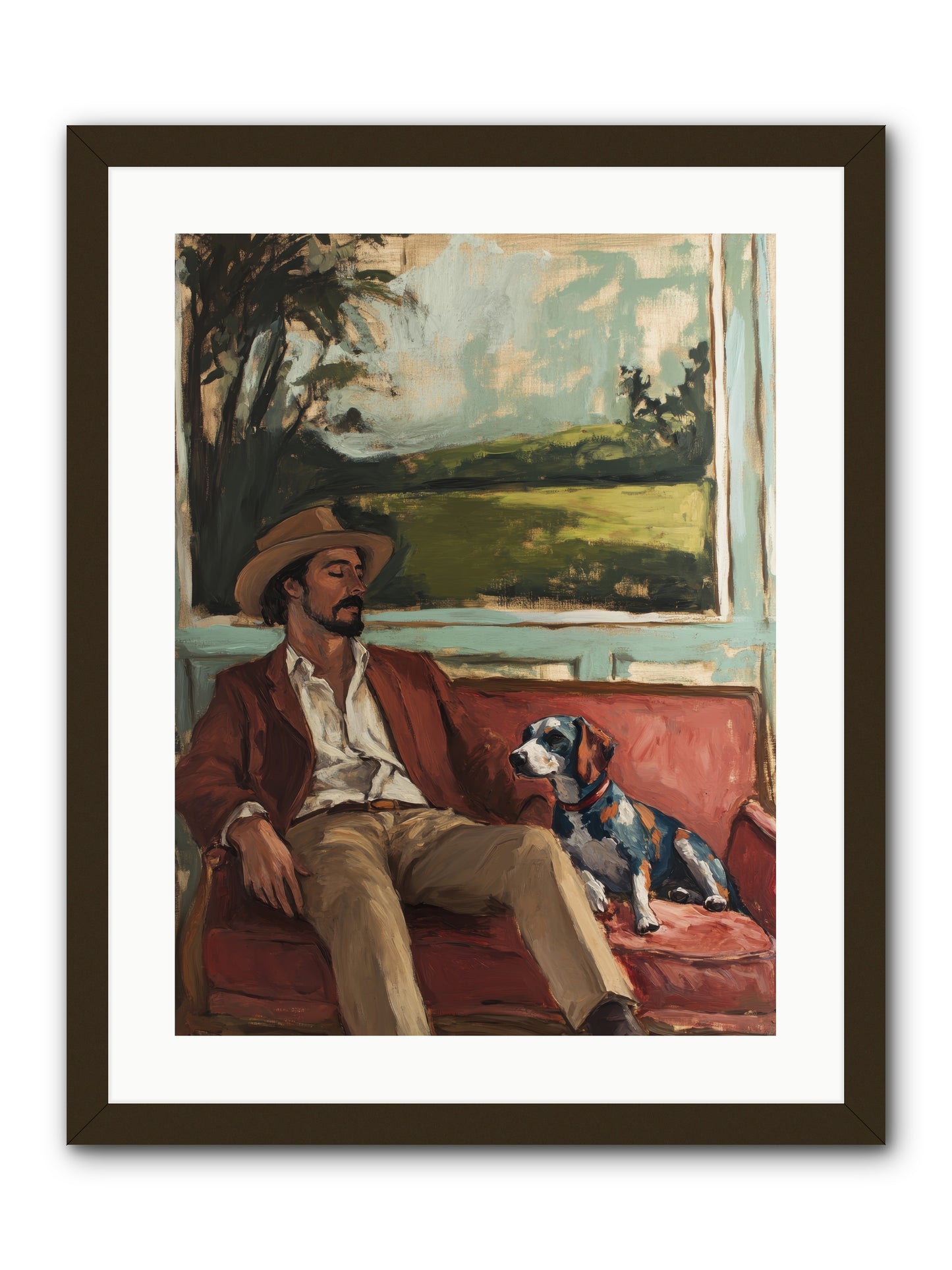 Lazy Day Contentment -- Framed Print - Black 18x24