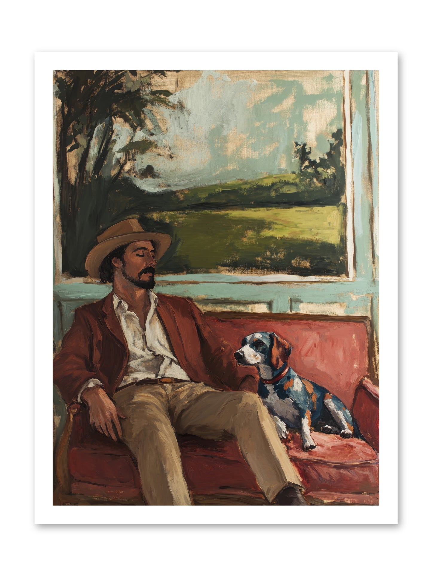 Lazy Day Contentment -- Loose Canvas Print 18x24