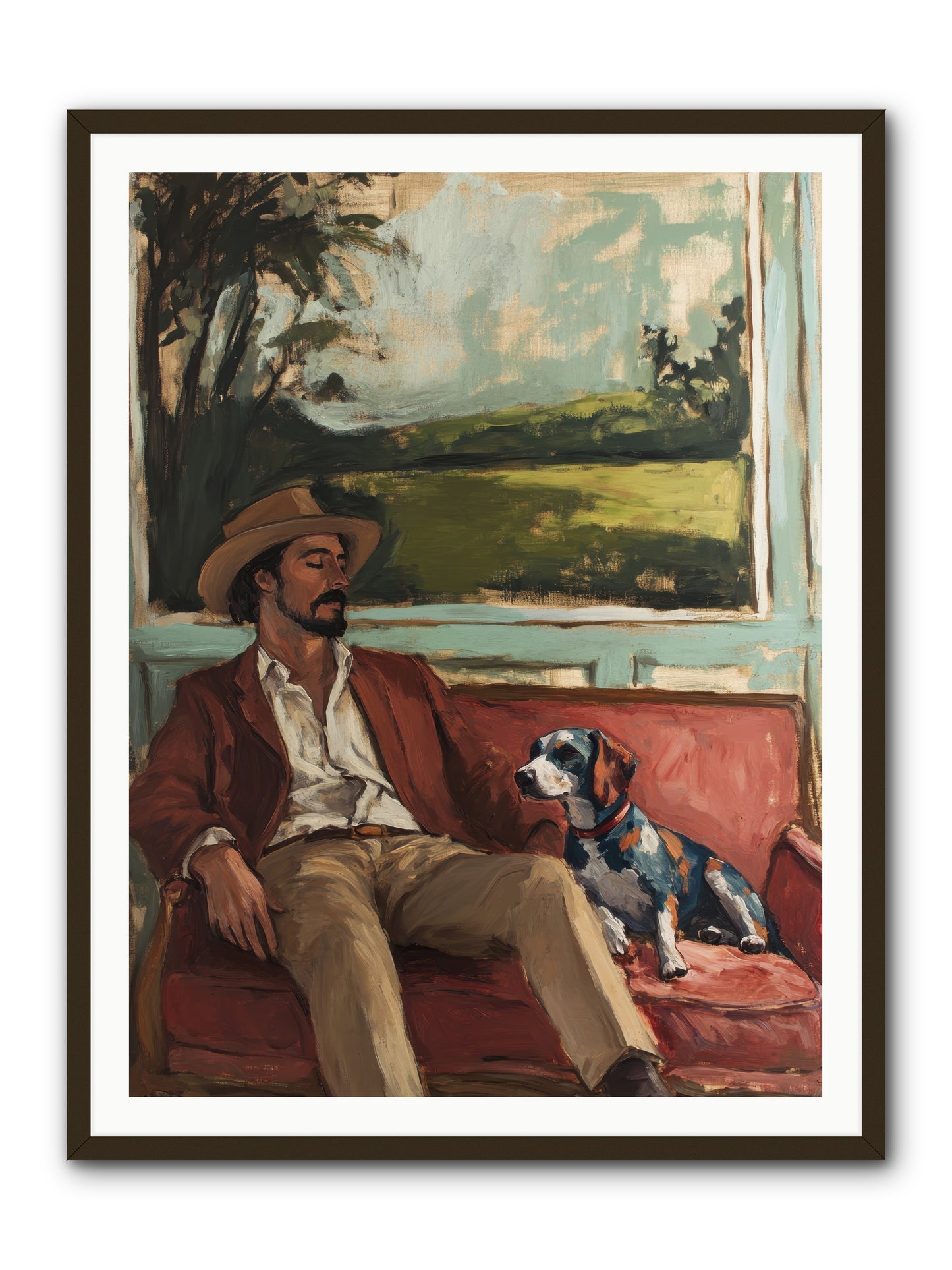 Lazy Day Contentment -- Framed Print - Black 36x48