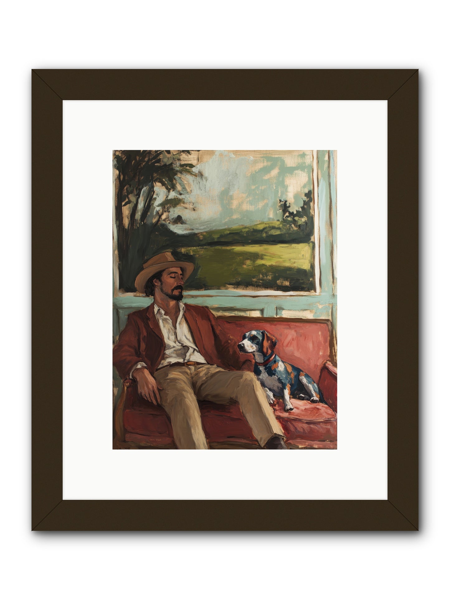 Lazy Day Contentment -- Framed Print - Black 9x12