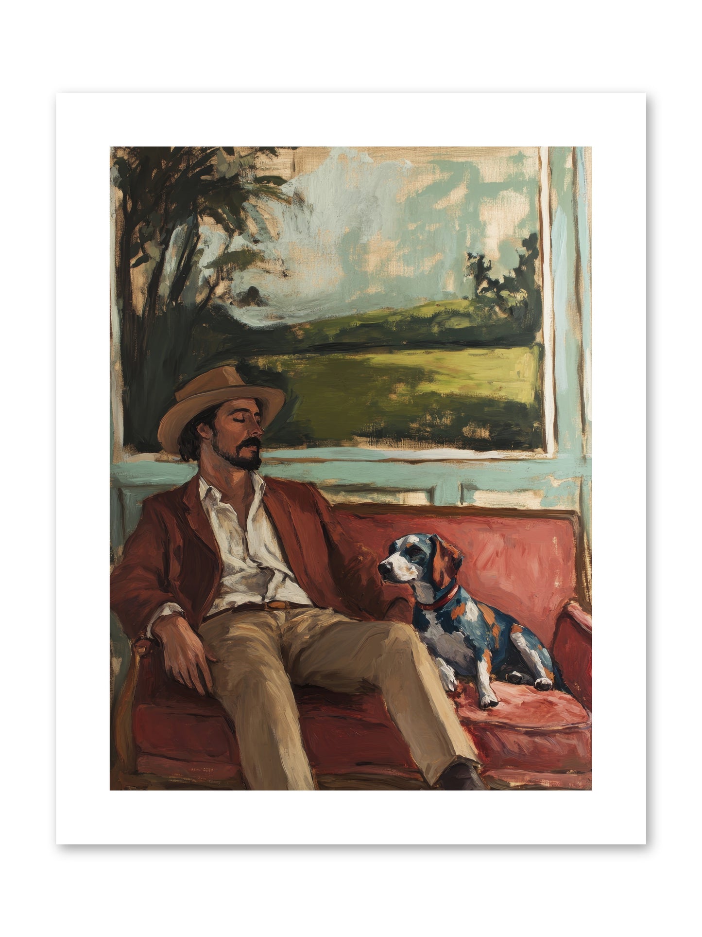 Lazy Day Contentment -- Loose Canvas Print 9x12