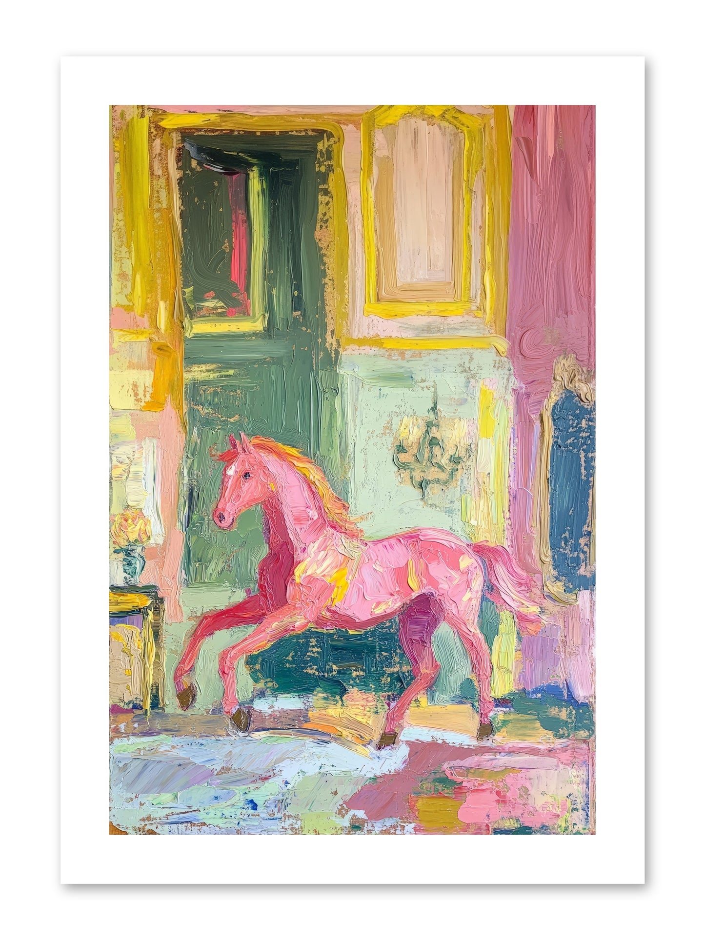 Le Cheval Rose -- Paper Print 10x15