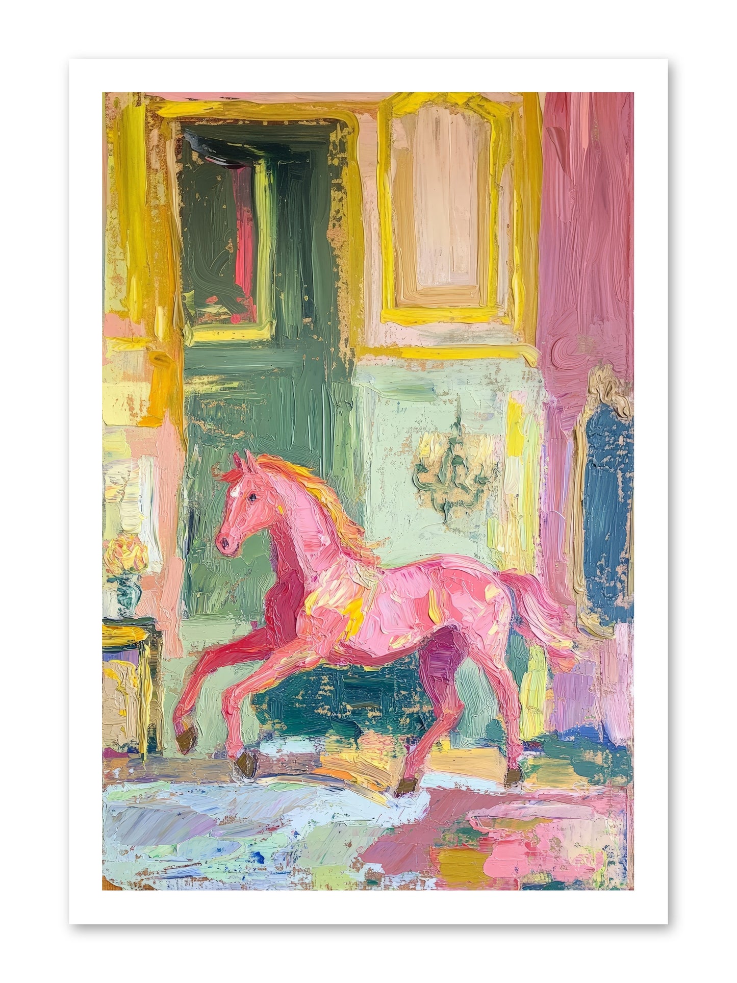Le Cheval Rose -- Loose Canvas Print 16x24