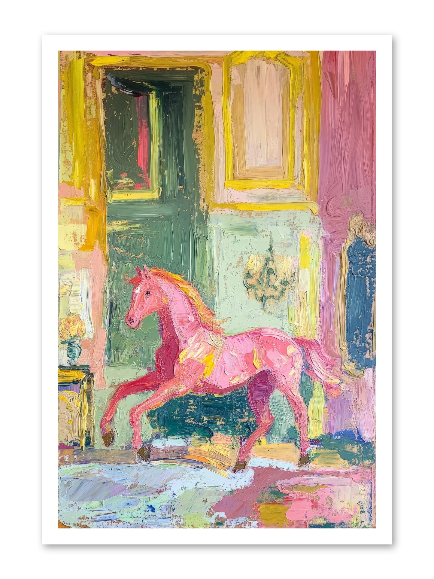 Le Cheval Rose -- Loose Canvas Print 20x30