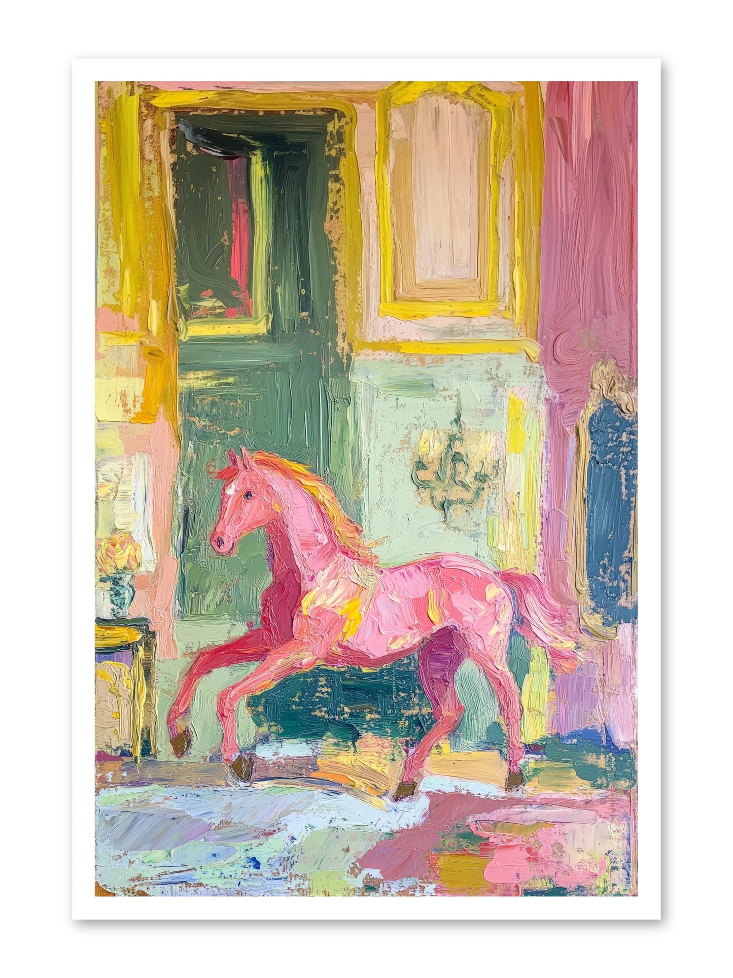 Le Cheval Rose -- Paper Print 24x36