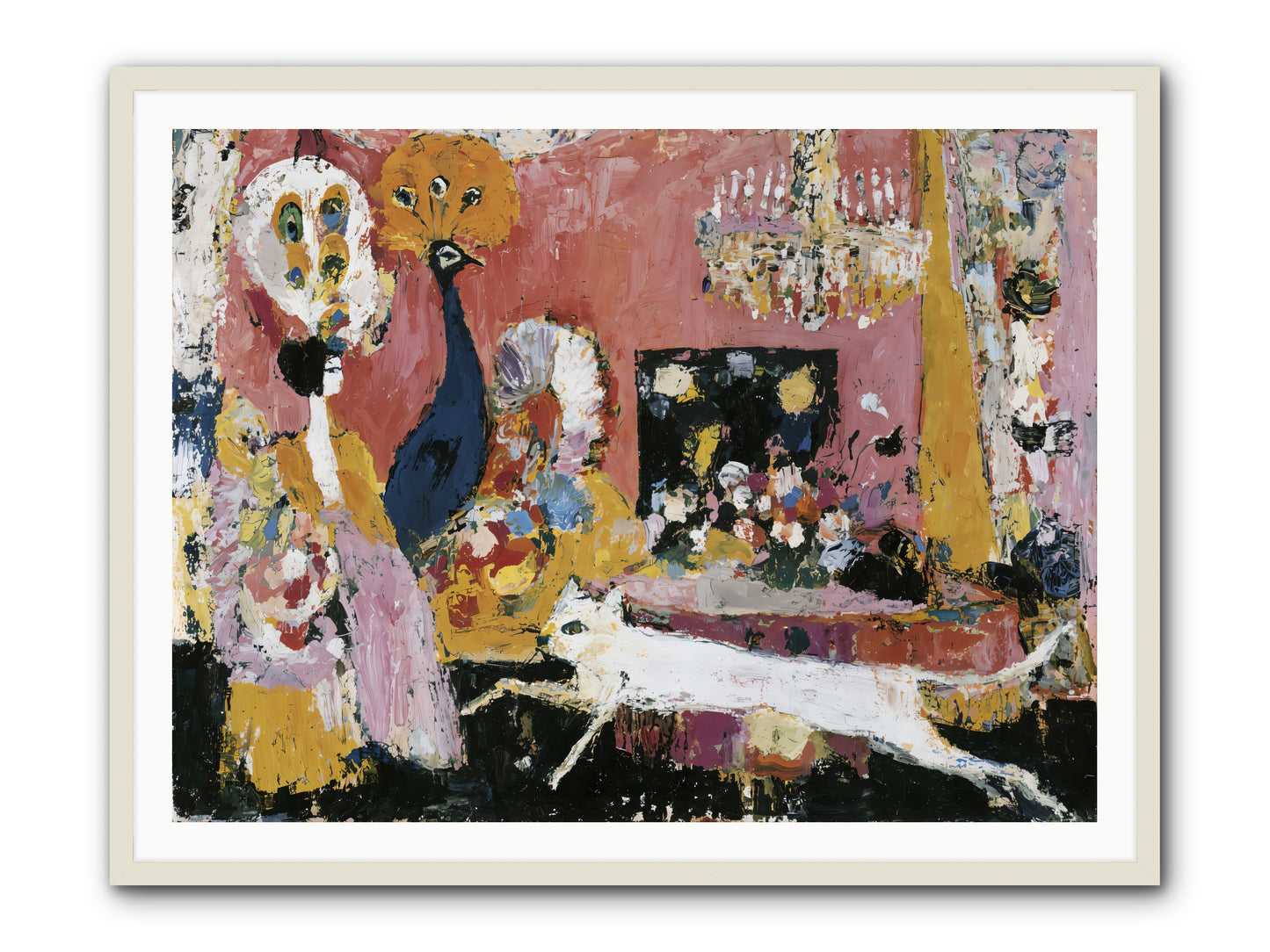 Leading A Cultured Life -- Framed Print - White 48x36