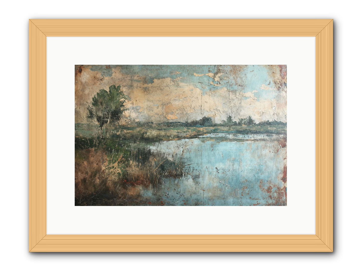 Leaves Follow -- Framed Print - Natural 15x10