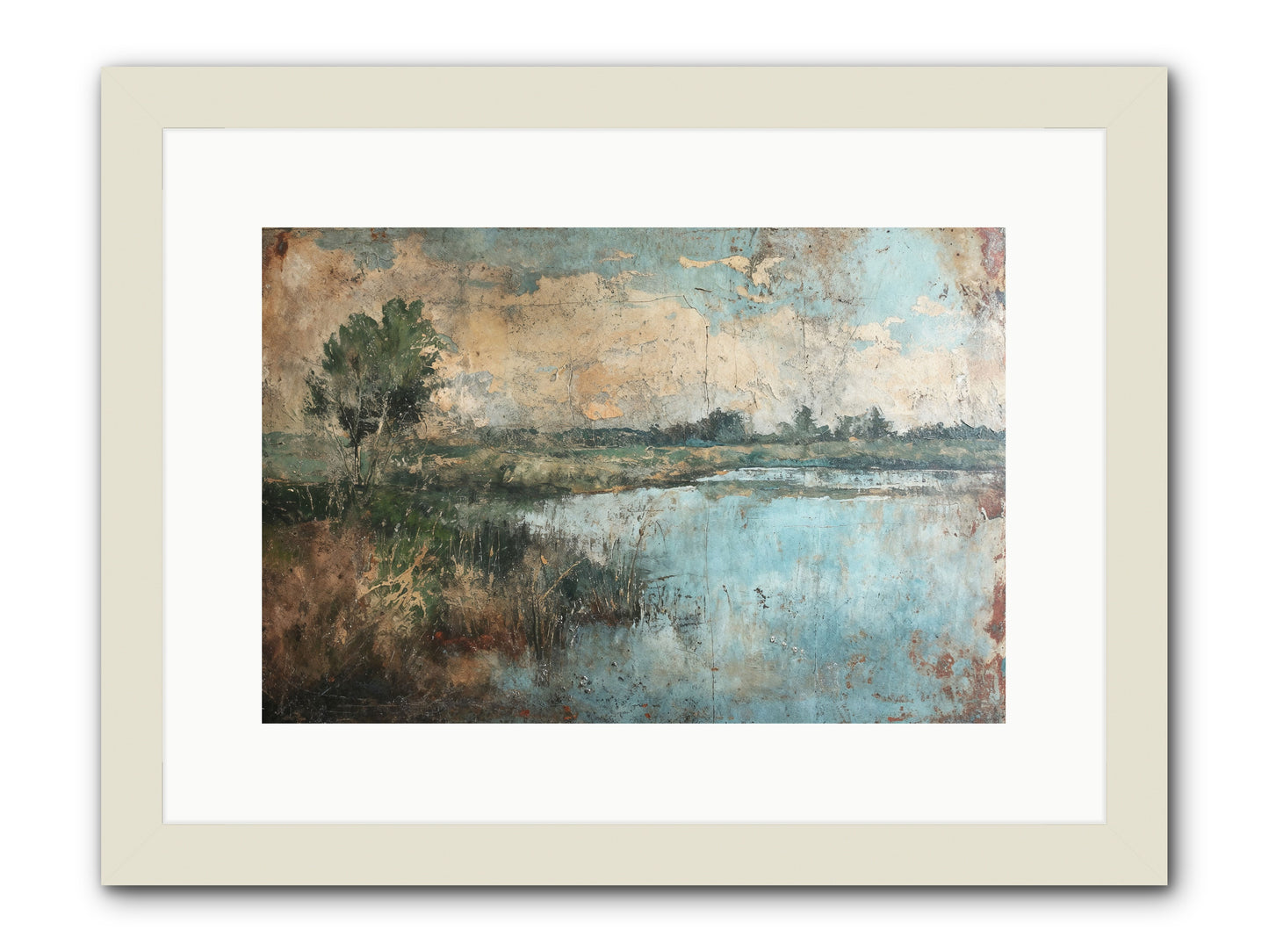 Leaves Follow -- Framed Print - White 15x10