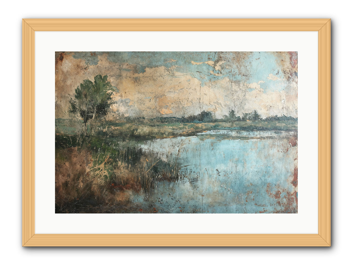 Leaves Follow -- Framed Print - Natural 24x16