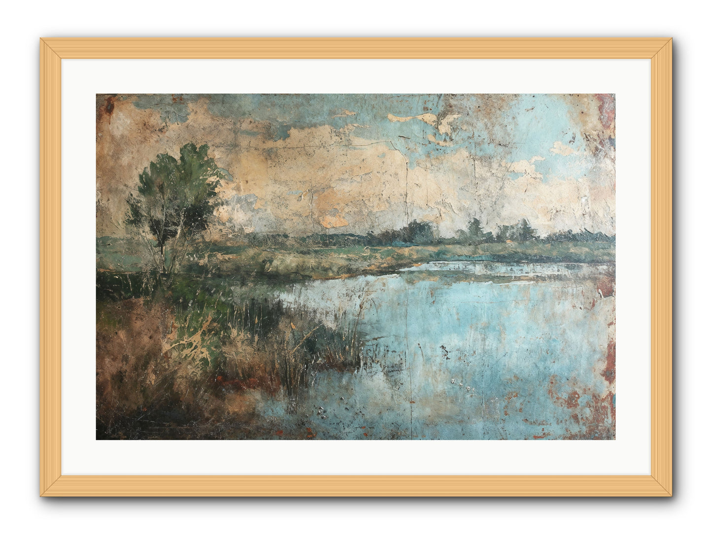 Leaves Follow -- Framed Print - Natural 30x20