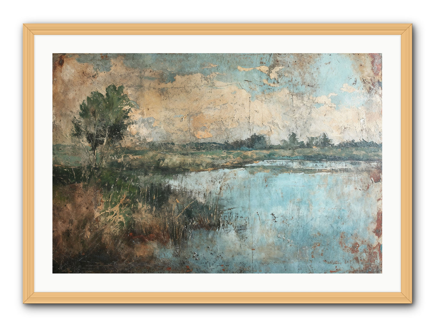 Leaves Follow -- Framed Print - Natural 36x24