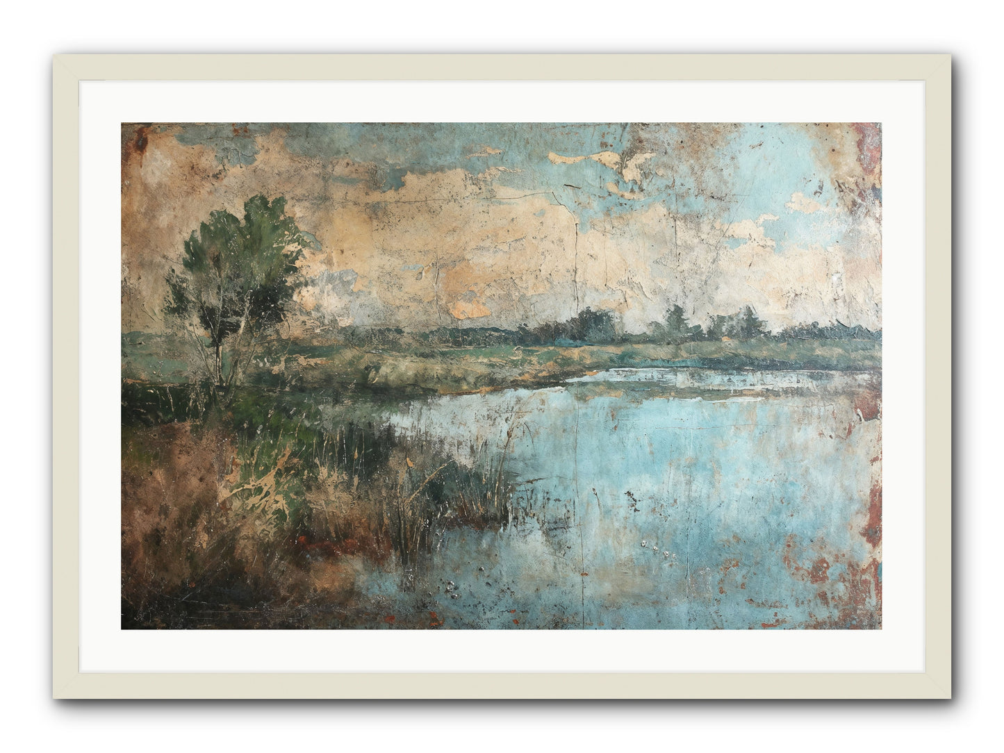 Leaves Follow -- Framed Print - White 36x24