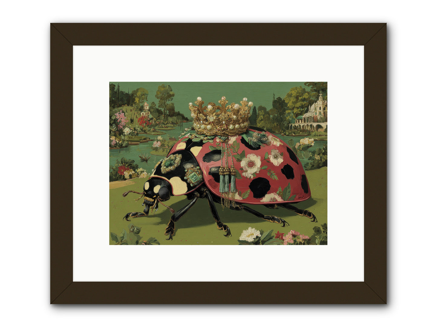 Leisure in Sunlit Haze -- Framed Print - Black 12x9