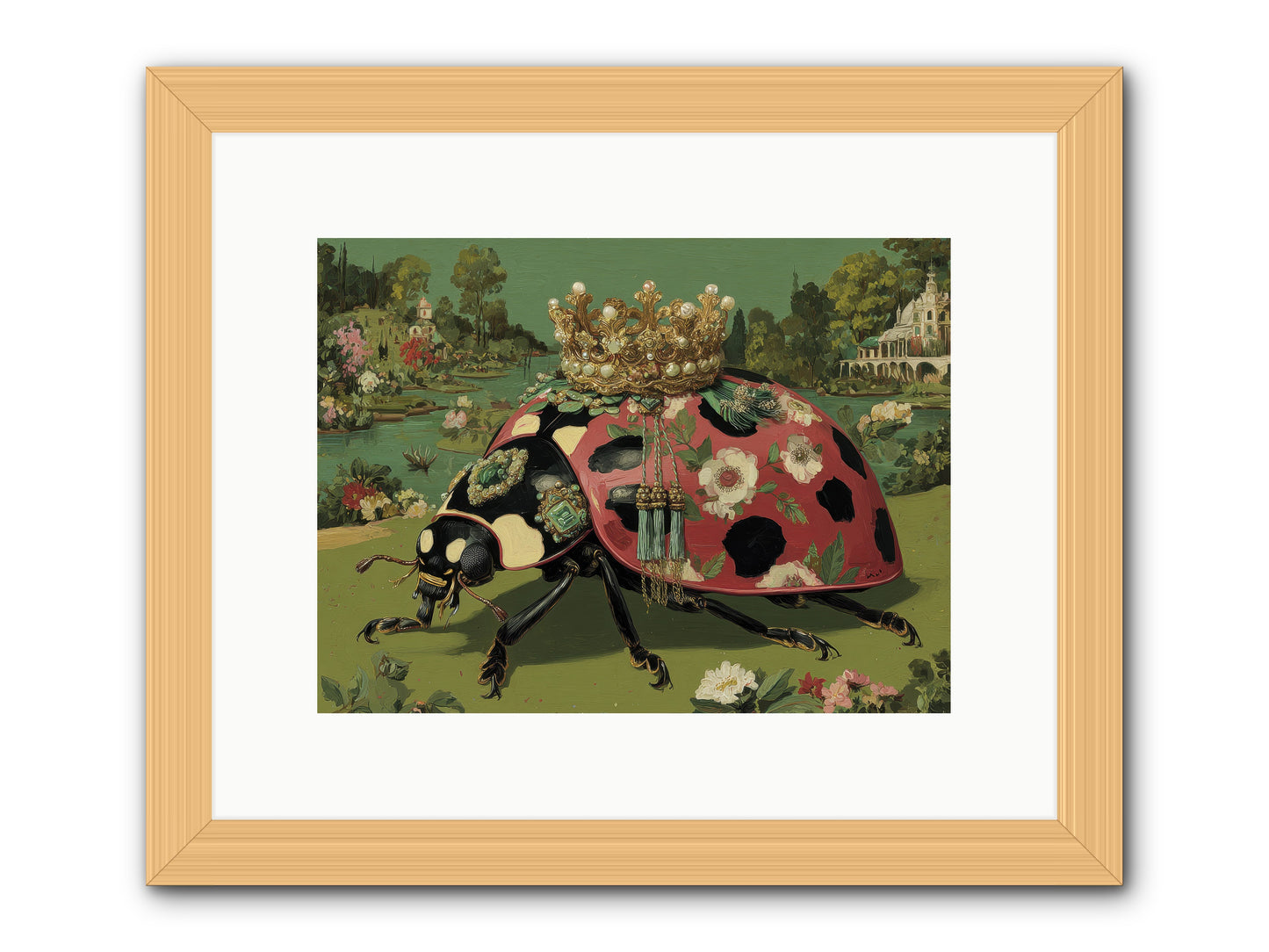 Leisure in Sunlit Haze -- Framed Print - Natural 12x9