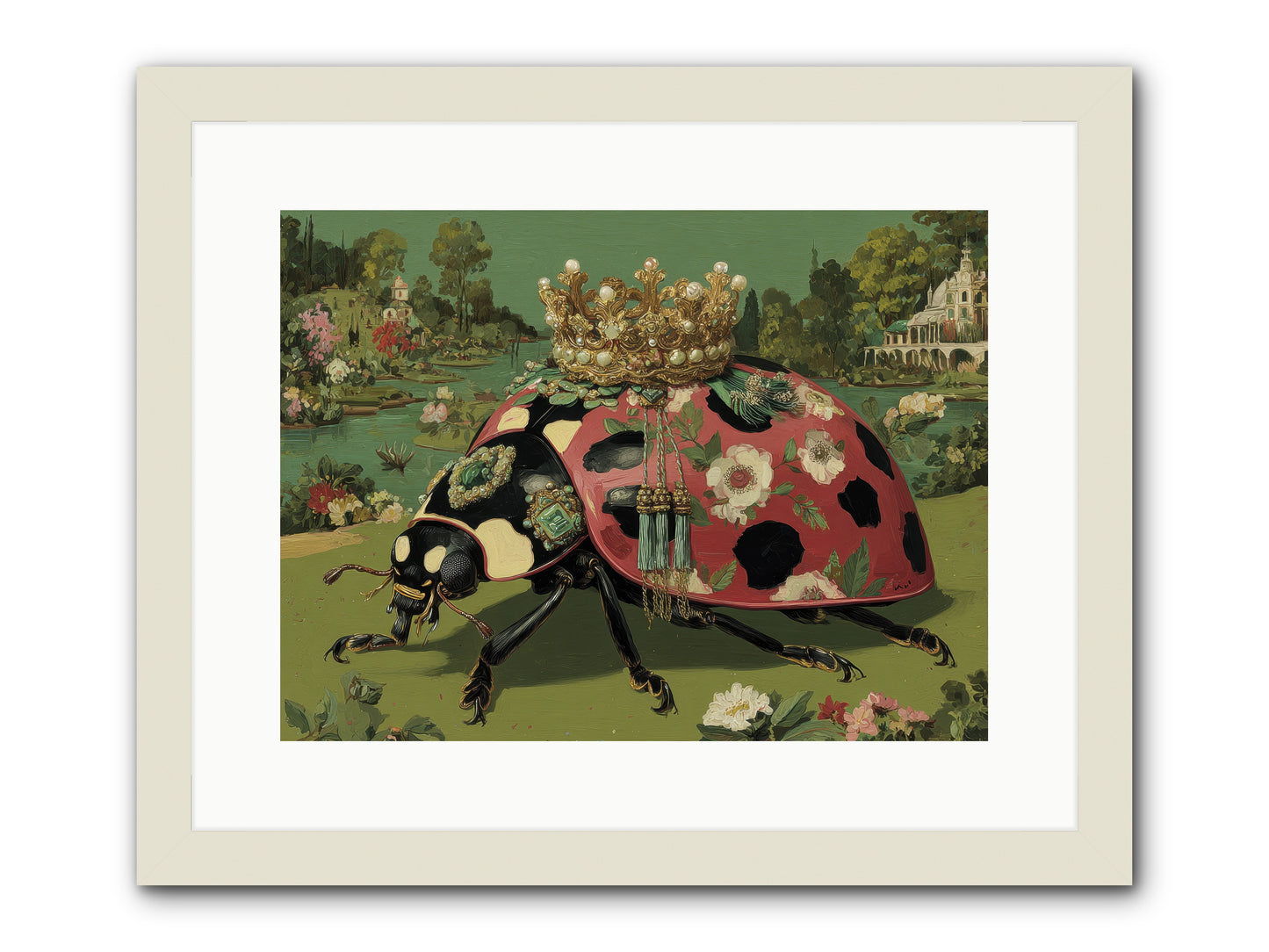 Leisure in Sunlit Haze -- Framed Print - White 16x12