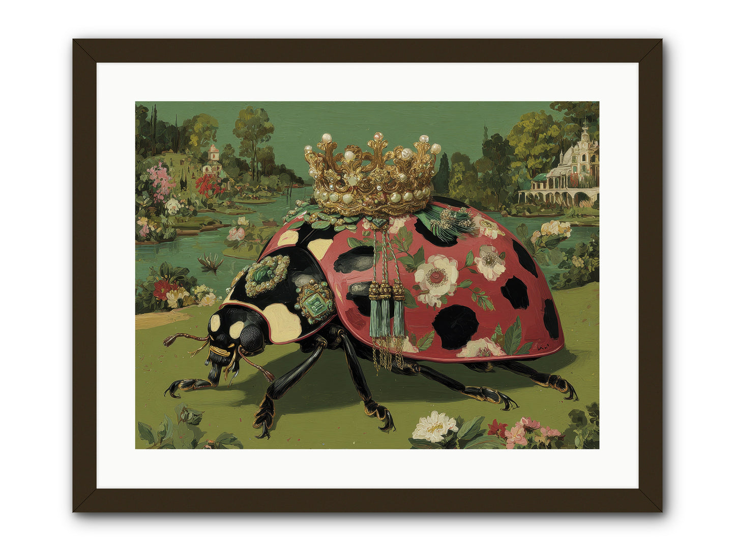 Leisure in Sunlit Haze -- Framed Print - Black 24x18