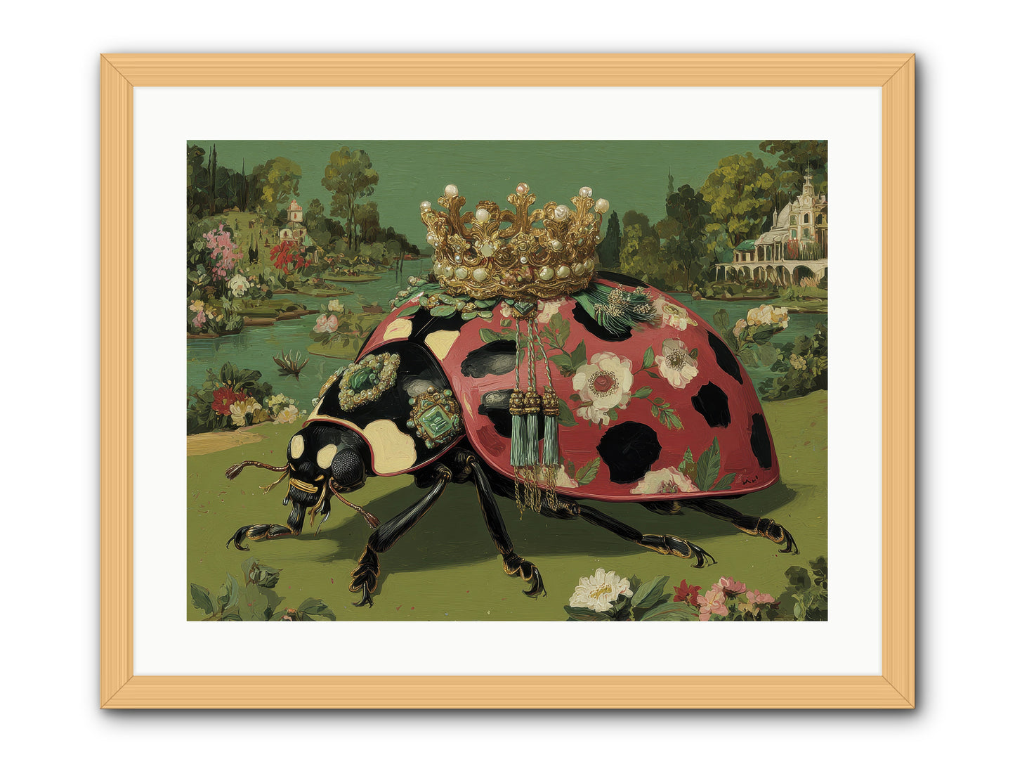 Leisure in Sunlit Haze -- Framed Print - Natural 24x18