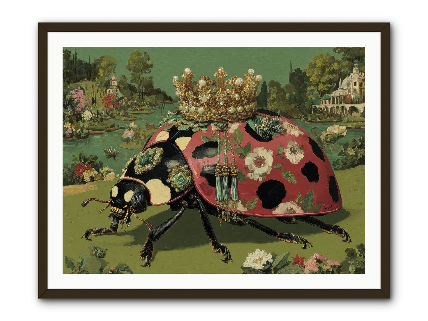 Leisure in Sunlit Haze -- Framed Print - Black 40x30