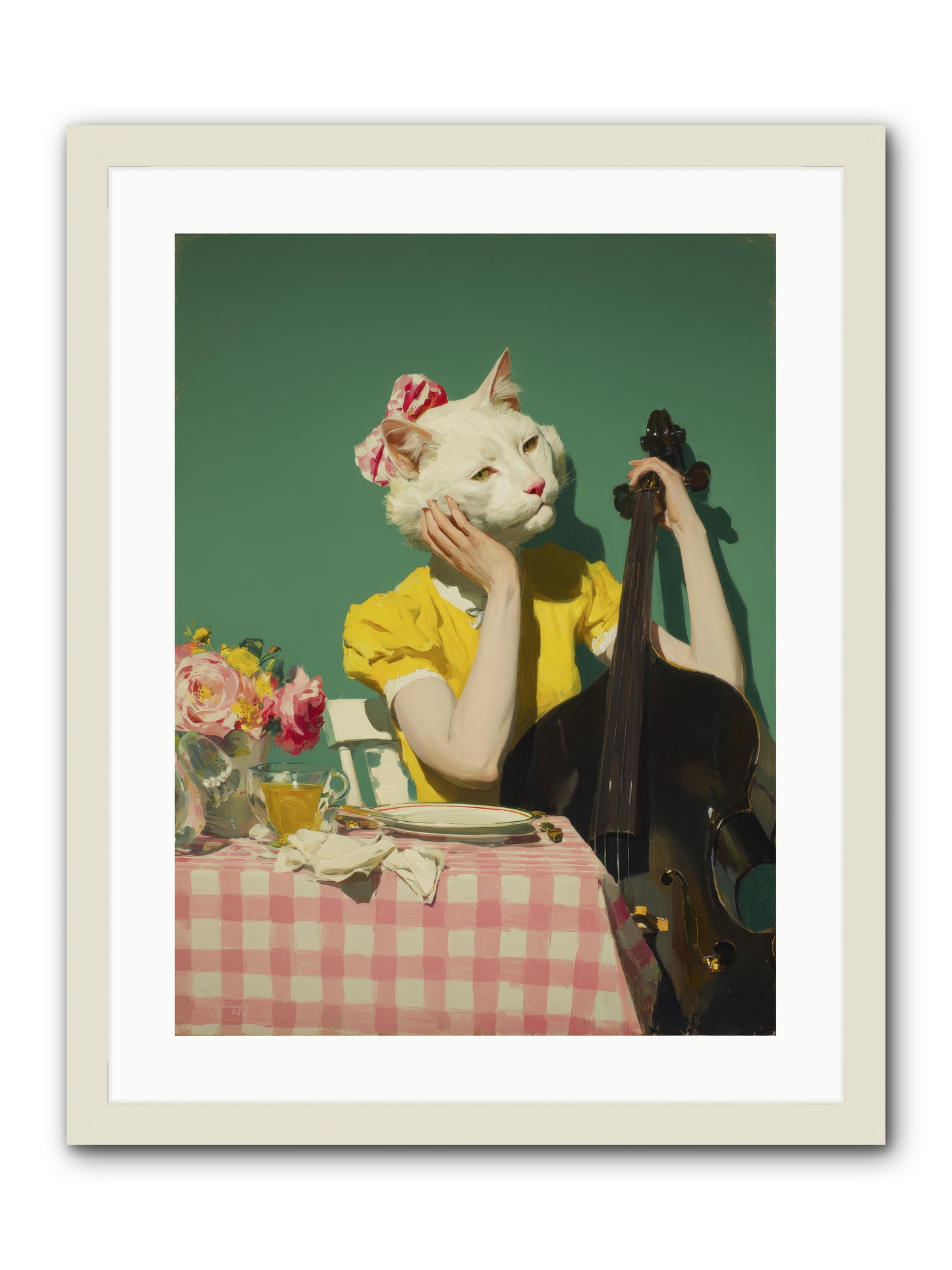 Lemon Debutante -- Framed Print - White 18x24