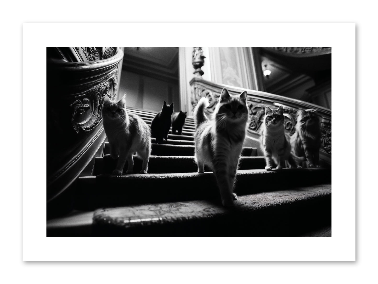 Les Chats -- Loose Canvas Print 12x8
