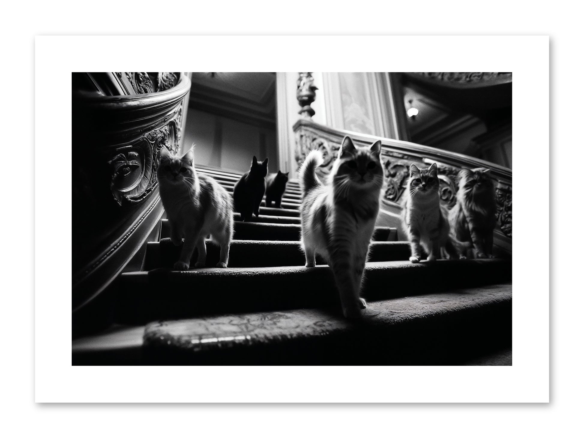 Les Chats -- Paper Print 12x8