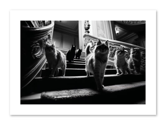 Les Chats -- Paper Print 12x8