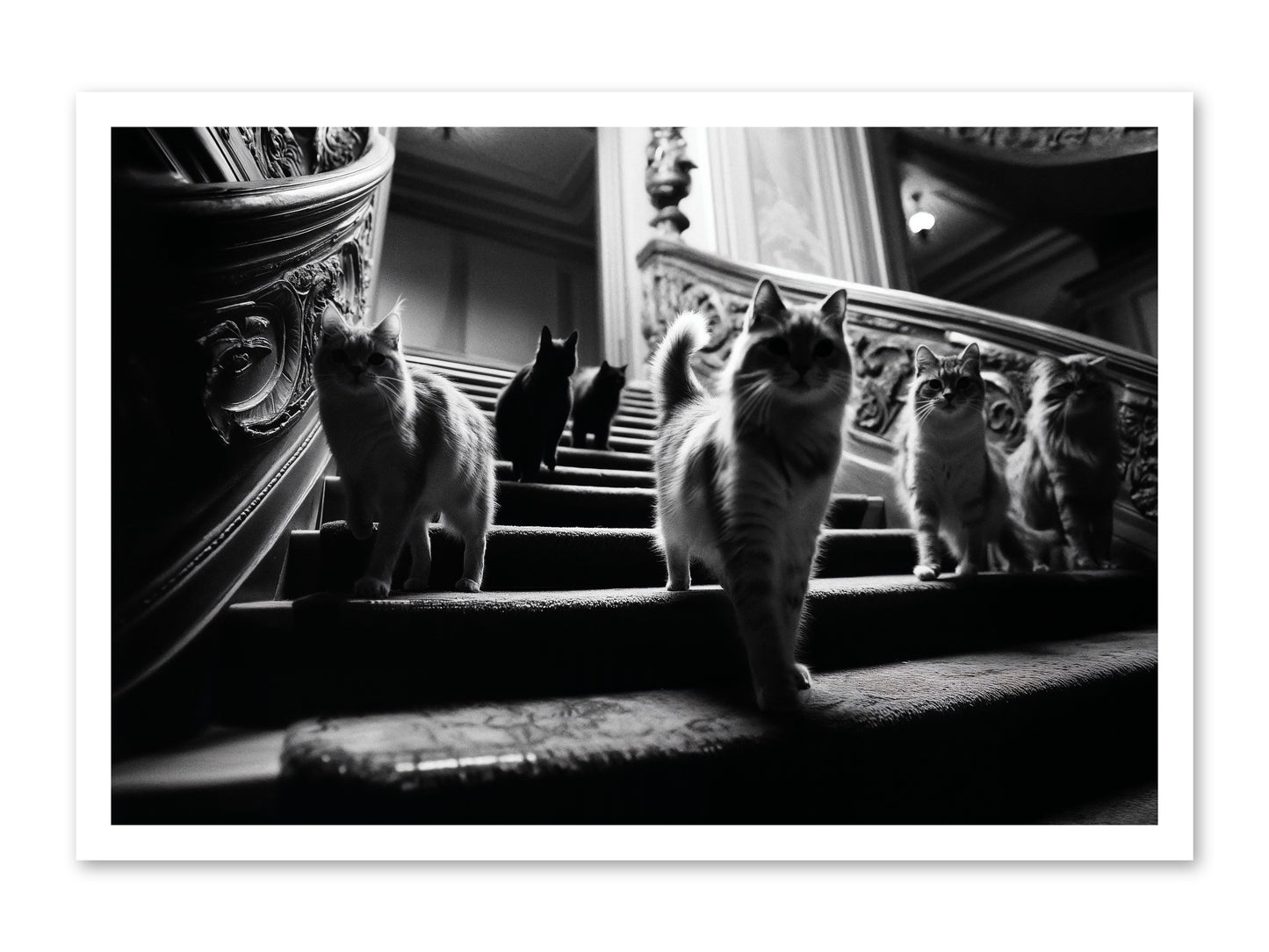 Les Chats -- Loose Canvas Print 30x20