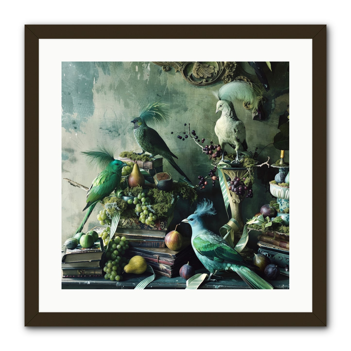 Les Oiseaux Exquis -- Framed Print - Black 20x20
