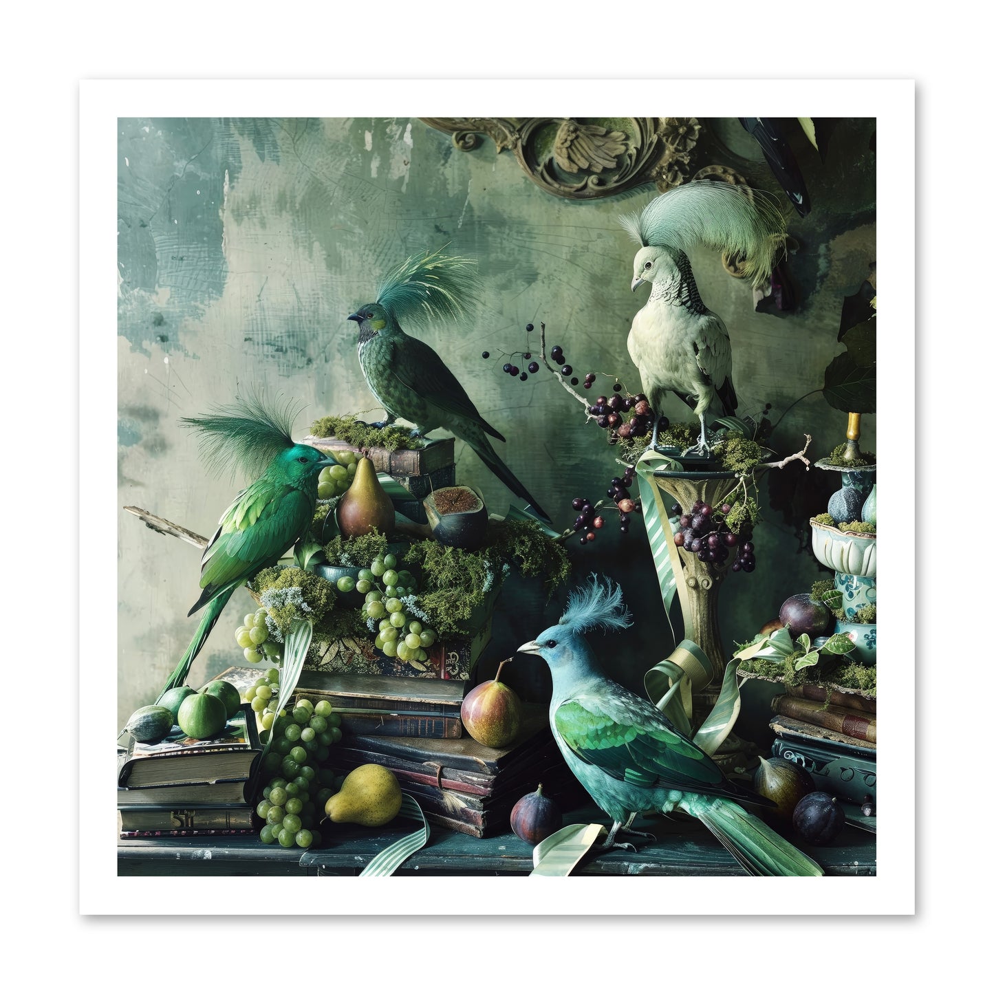 Les Oiseaux Exquis -- Loose Canvas Print 20x20